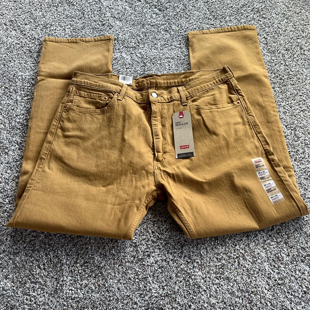 Levi's 505 Men’s Mustard Regular Fit Jeans